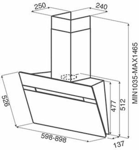 Кухонная вытяжка Jet Air Viki WH 90 A