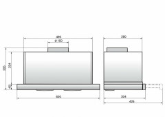 Встраиваемая вытяжка Elikor Интегра S2 60Н 700 В2Д нержавеющая сталь