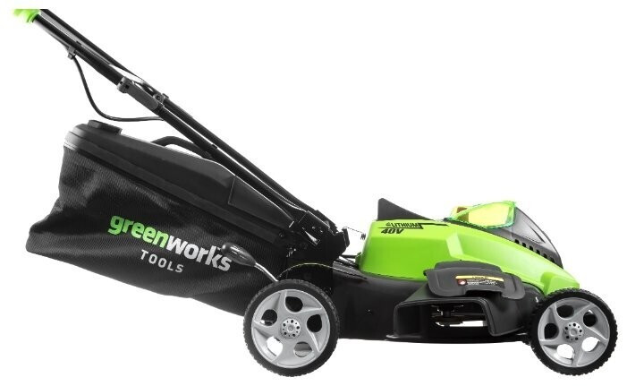 Газонокосилка электрическая greenworks 2500107 G-MAX 40V 45 cm 4-in-1