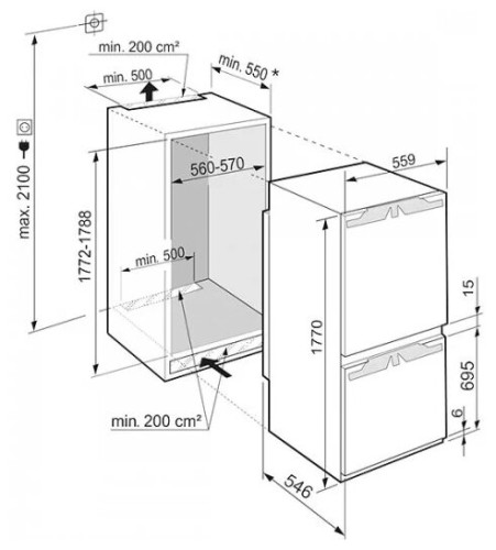 Встраиваемый холодильник Liebherr ICNf 5103