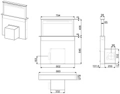 Встраиваемая вытяжка Smeg KDD90VXNE