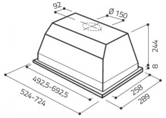 Встраиваемая вытяжка Elica Elibloc HT GR A/60