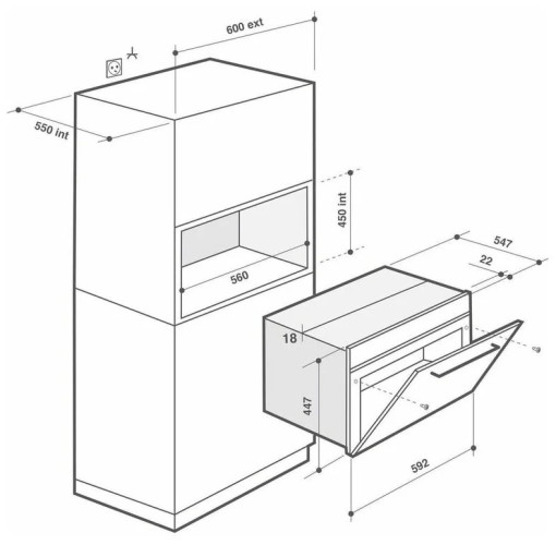 Встраиваемая микроволновая печь De Dietrich DKE 7220 X