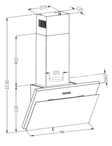 Кухонная вытяжка Lex Luka 500 black
