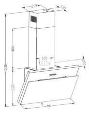 Кухонная вытяжка Lex Luka 500 black