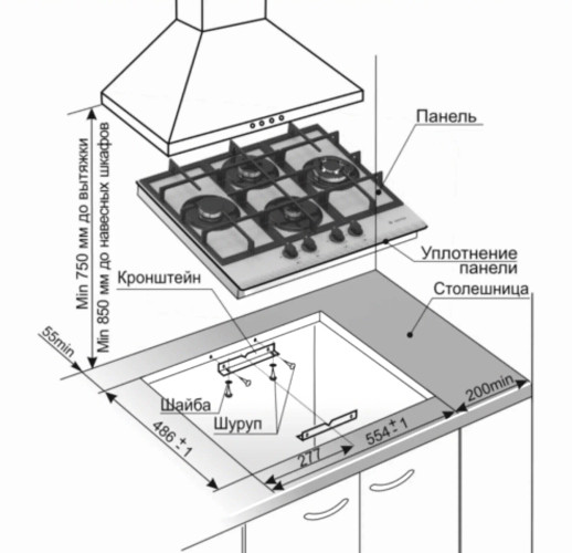 Газовая варочная панель Gefest ПВГ 2231-01 Р152