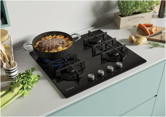 Газовая варочная панель Candy CVG6BR4WPB