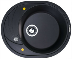 Кухонная мойка Zigmund &amp; Shtain Kreis OV 575 черный базальт