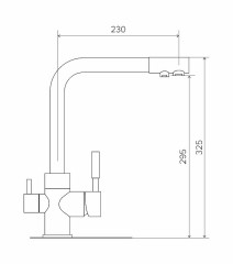Смеситель для кухни Rossinka RS45-21
