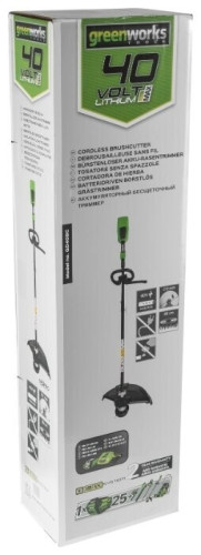 Триммер аккумуляторный greenworks 1301507ub G-MAX 40V GD40BC4