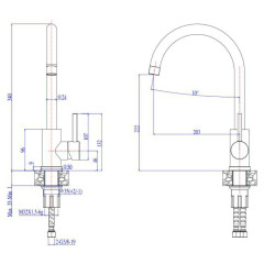 Смеситель для кухни Alveus Kati G91 Carbon 1129177
