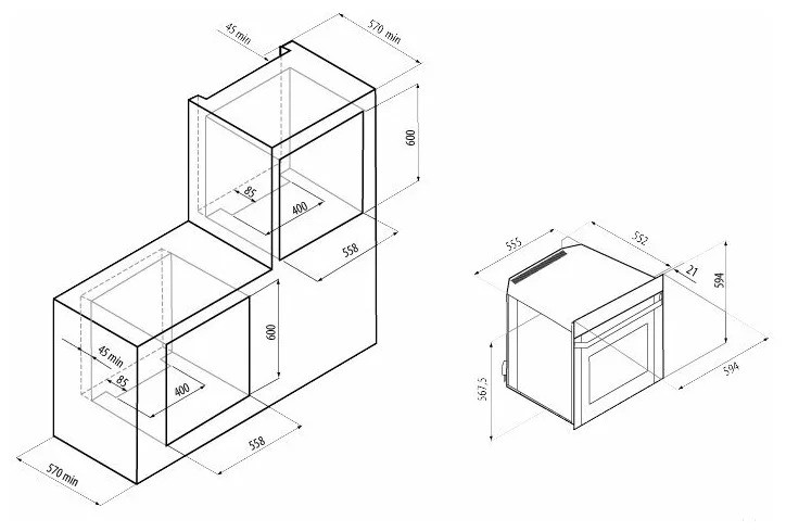 Электрический духовой шкаф Fornelli FEA 60 Infinita BL