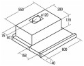 Встраиваемая вытяжка Cata TF 5250 X L