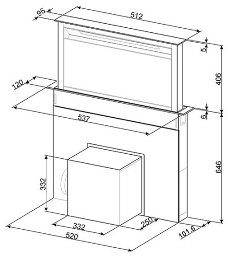 Встраиваемая вытяжка Smeg KDD60VXE-2