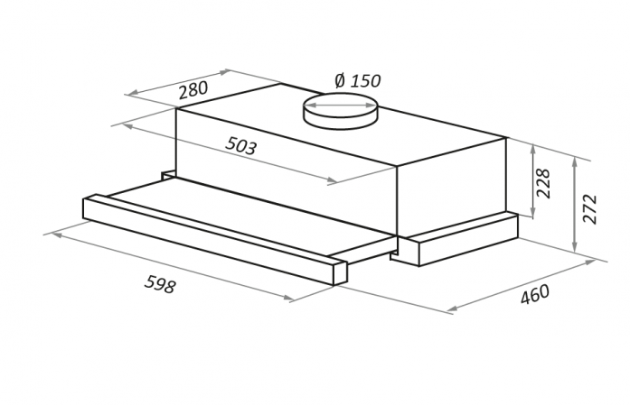 Встраиваемая вытяжка Maunfeld TS Touch 50 White