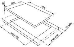 Газовая варочная панель Smeg SR775AS