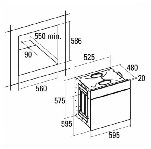 Электрический духовой шкаф Cata ME 605 TCP