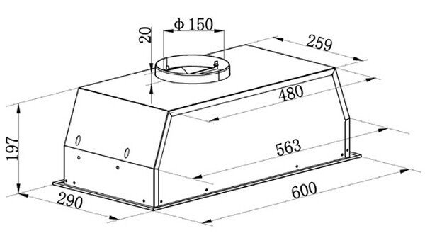 Встраиваемая вытяжка MAUNFELD THAMES 603PM черный
