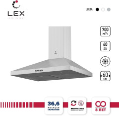 Кухонная вытяжка Lex Briz 600 inox