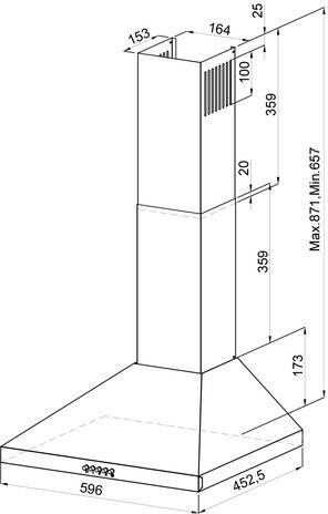 Кухонная вытяжка Lex Briz 600 inox