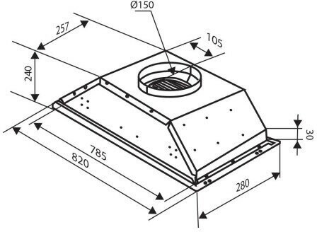 Встраиваемая вытяжка Zigmund Shtain K 012 7 B