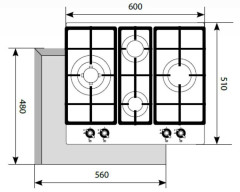 Газовая варочная панель LEX GVG 643C IVORY