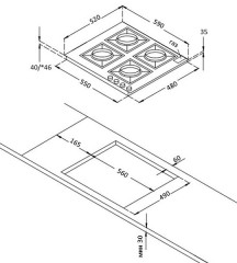 Газовая варочная панель Korting HG 674 CTSI