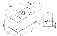 Встраиваемая вытяжка Kuppersberg IBOX 60 X