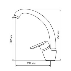 Смеситель для кухни Lex Isonzo Black