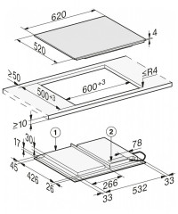 Индукционная варочная панель Miele KM 7667 FL, черный