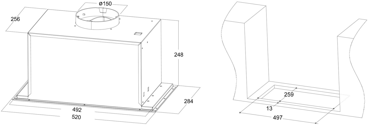 Встраиваемая вытяжка Hiberg VMF 6091 B
