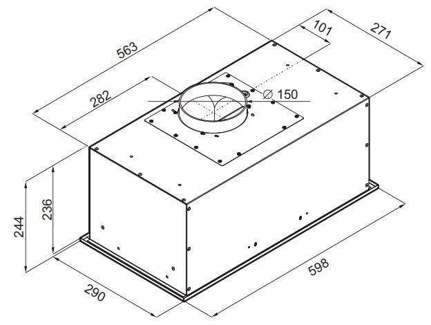 Встраиваемая вытяжка Maunfeld Crosby Power 60 белый