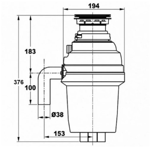 Измельчитель пищевых отходов ZorG ZR-38 D