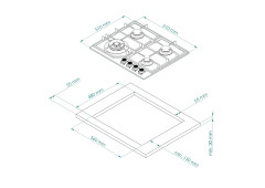 Газовая варочная панель Monsher MGG 60 Argent