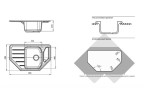 Кухонная мойка GranFest Corner GF-C-800E серый