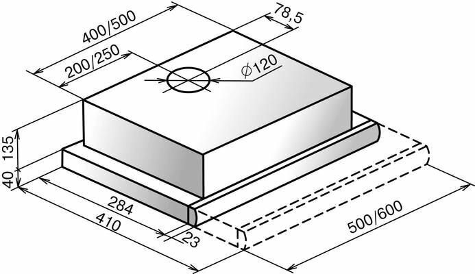 Встраиваемая вытяжка Elikor 60 двухмоторный