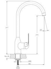Смеситель для кухни Rush Fiji FI1835-23