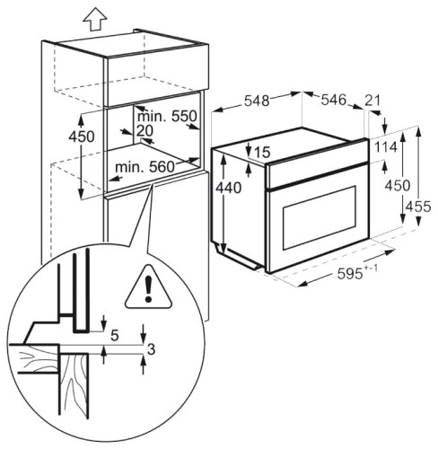 Встраиваемая микроволновая печь AEG KMR 721000 M