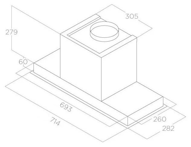 Встраиваемая вытяжка Elica Hidden advance IX A 90 PRF0182867
