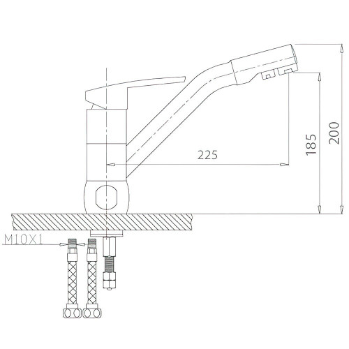 Смеситель для кухни Tolero ДУО 0207/26 белый