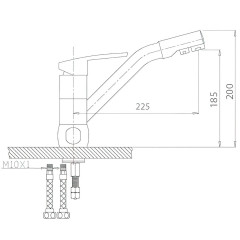 Смеситель для кухни Tolero ДУО 0207/26 белый