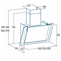 Кухонная вытяжка Cata Valto 900 XGWH