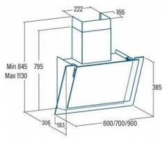 Кухонная вытяжка Cata Valto 900 XGWH