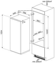Встраиваемый холодильник Smeg S 8C124DE