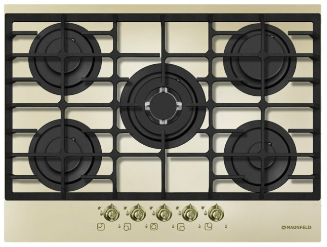 Газовая варочная панель MAUNFELD MGHG 75 13 RIB