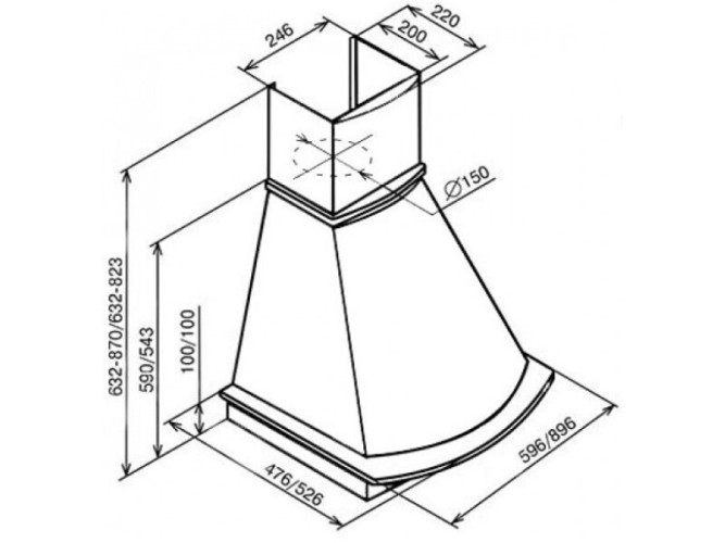 Кухонная вытяжка Kuppersberg Tais 60 WM О