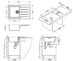 Кухонная мойка Alveus Cadit 20 Arctic-G11 белый 1132022
