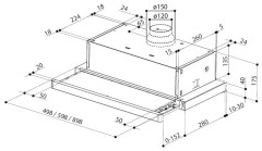 Встраиваемая вытяжка Faber Flexa Hip AM/X A60 FB EXP