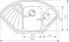Кухонная мойка Zigmund &amp; Shtain ECKIG 1000.2 осенняя трава