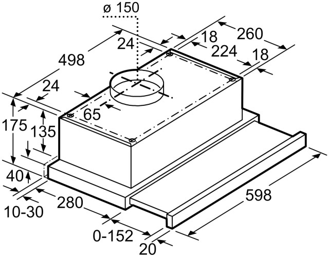 Встраиваемая вытяжка Bosch DHI645FTR
